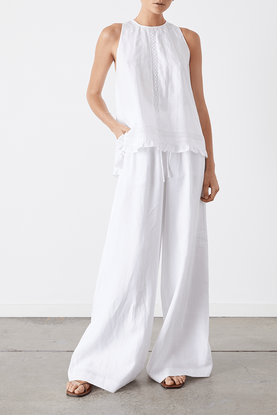 JOSLIN STUDIO-Sophia Linen Palazzo Pant-