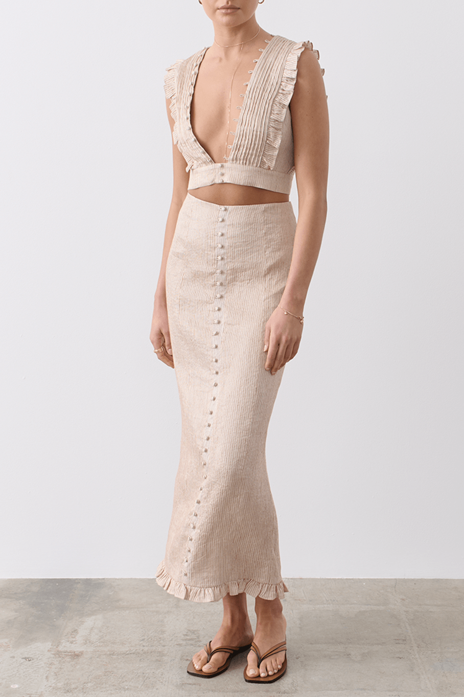 JOSLIN STUDIO-Eden Stripe Skirt-