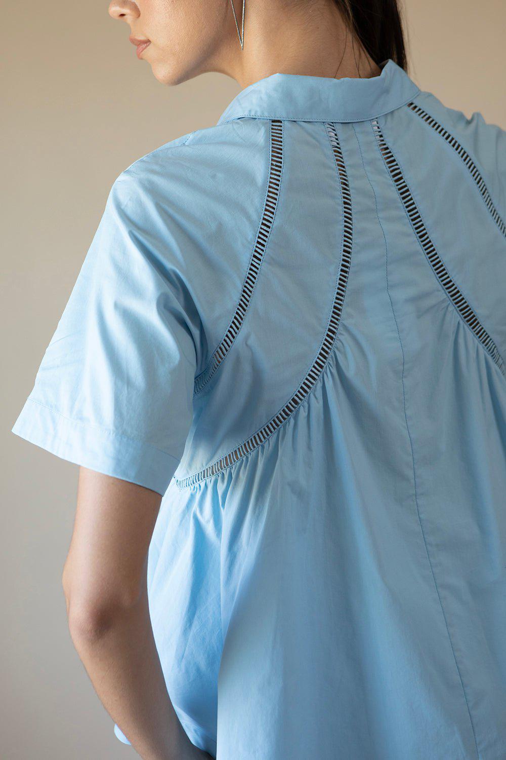 JOSLIN STUDIO-Selena Shirt - Sky Blue-
