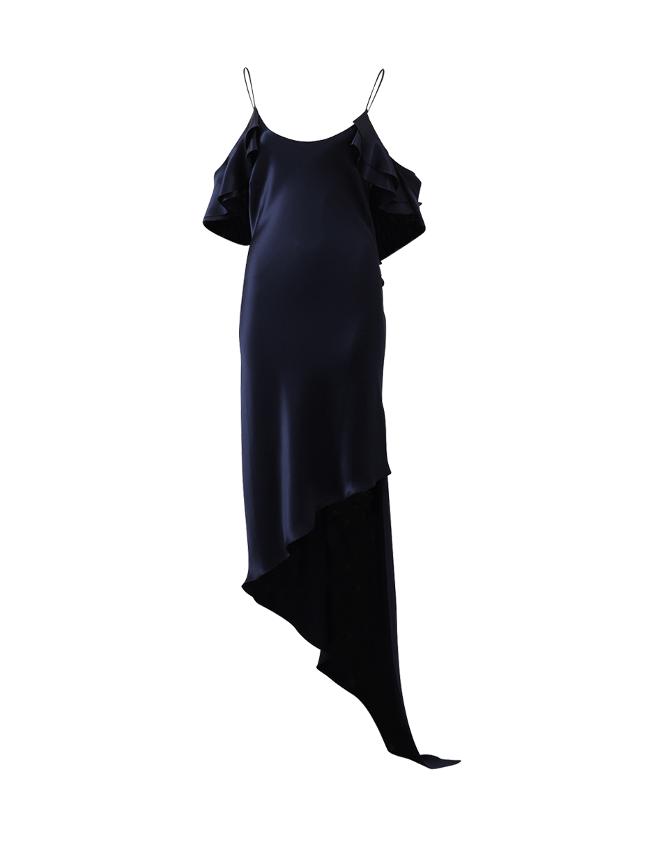 JUAN CARLOS OBANDO-Spiral Bias Dress-MIDNITE