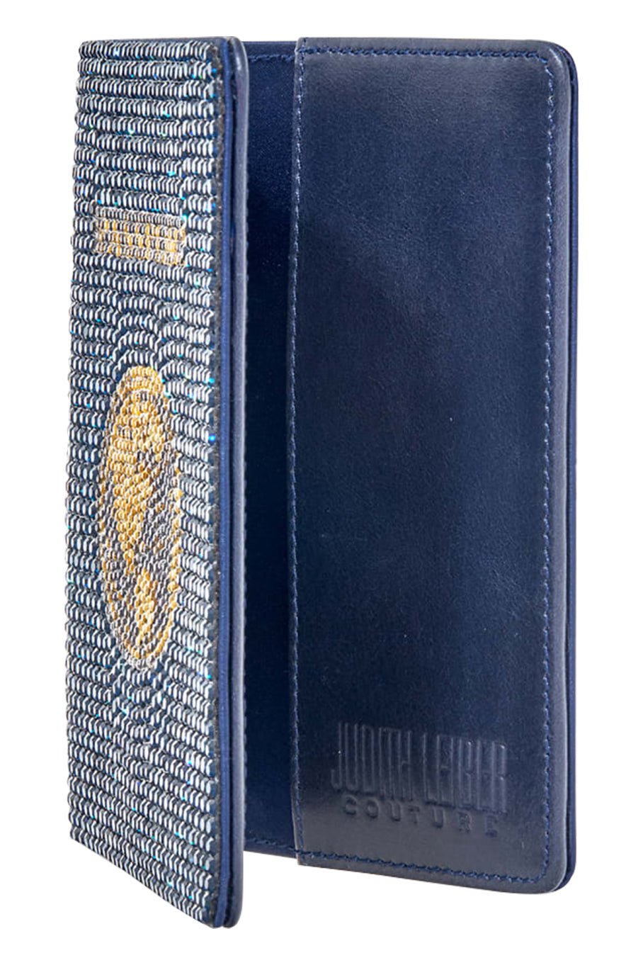 JUDITH LEIBER-Traveler Passport Holder - Navy-NAVY