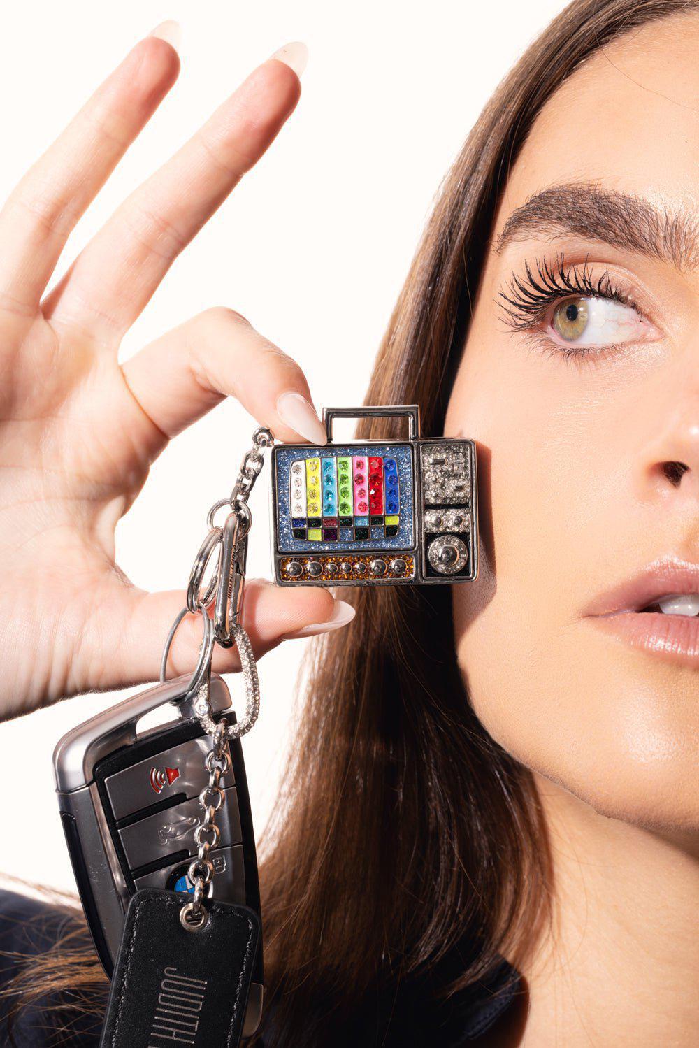 JUDITH LEIBER-Television Charm Set-SILVRMLT