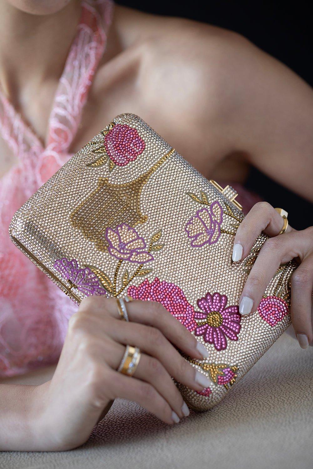 JUDITH LEIBER-Slim Slide Clutch-BOTANICA