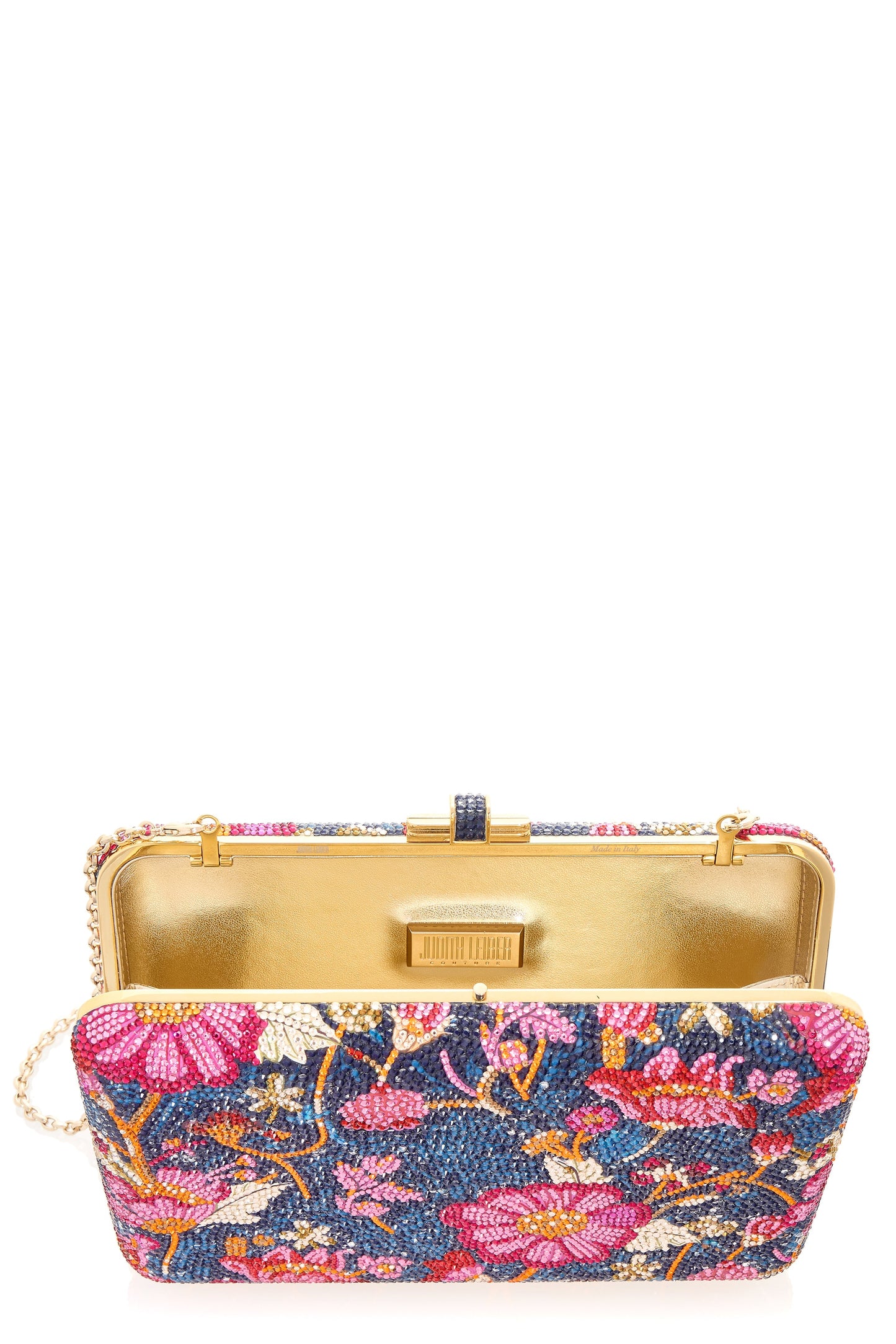 JUDITH LEIBER-Slim Slide Clutch - Champagne Dark Indigo-CHDKINDM