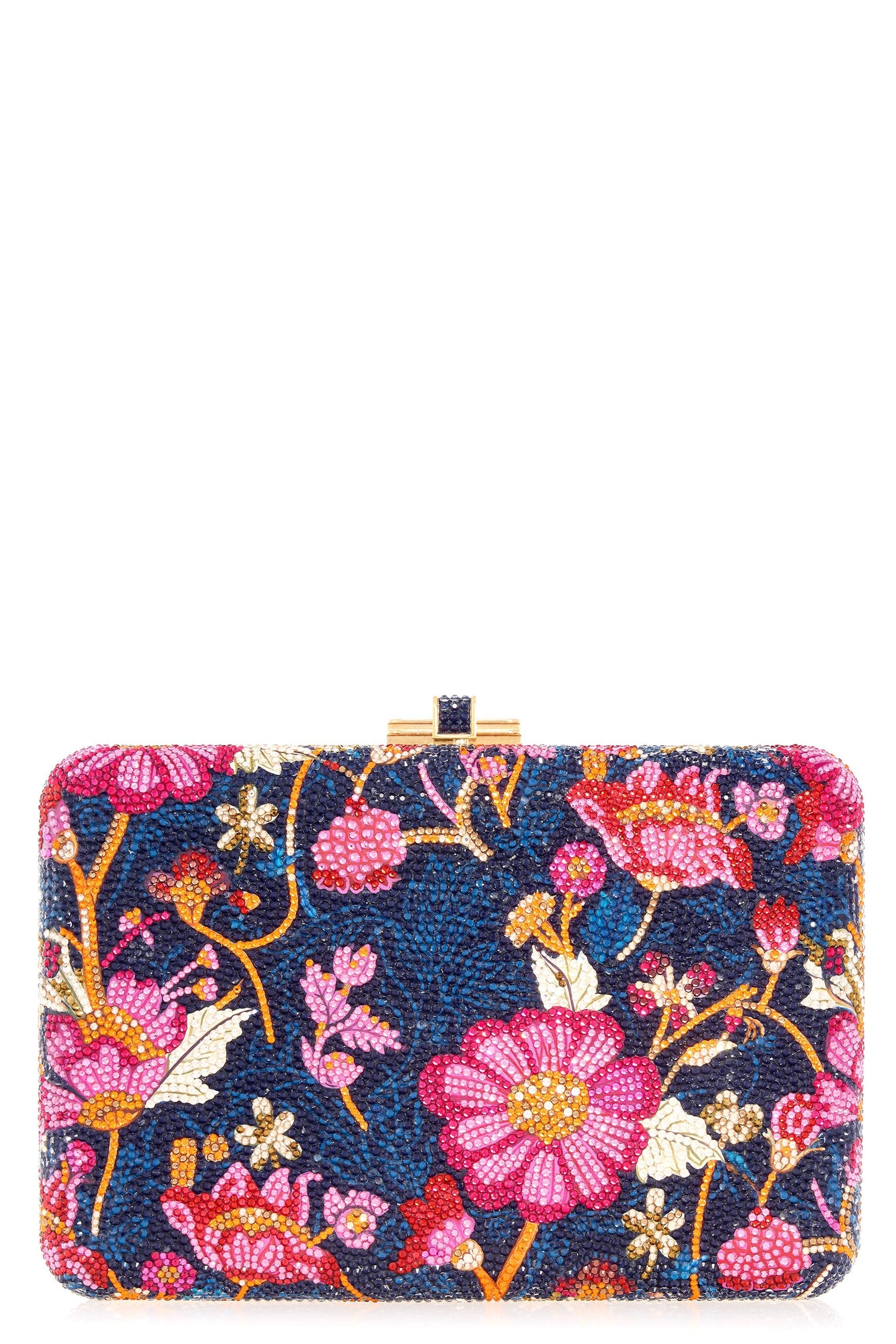 JUDITH LEIBER-Slim Slide Clutch - Champagne Dark Indigo-CHDKINDM