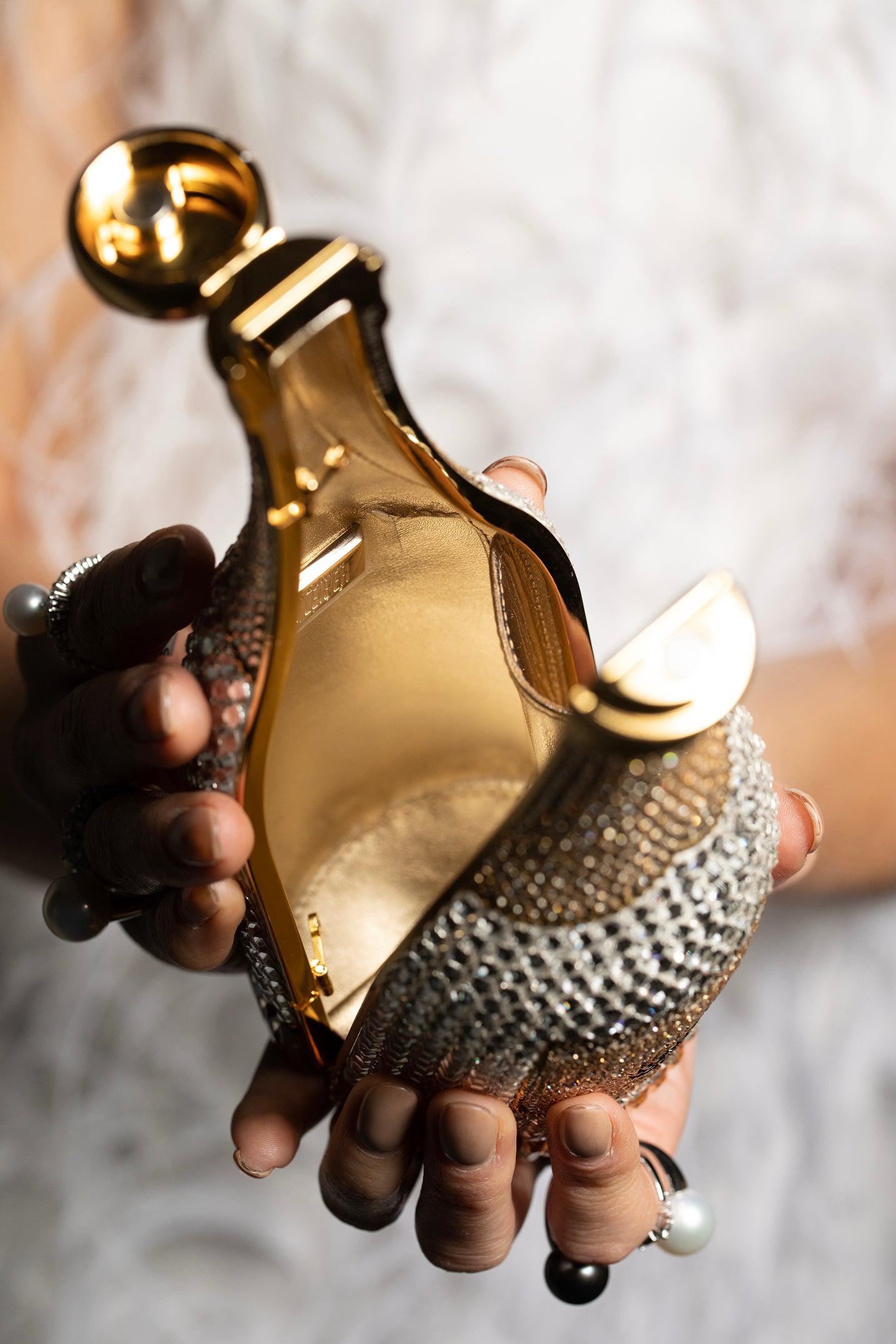 JUDITH LEIBER-Bottle Forever Clutch-CHMPGMUL