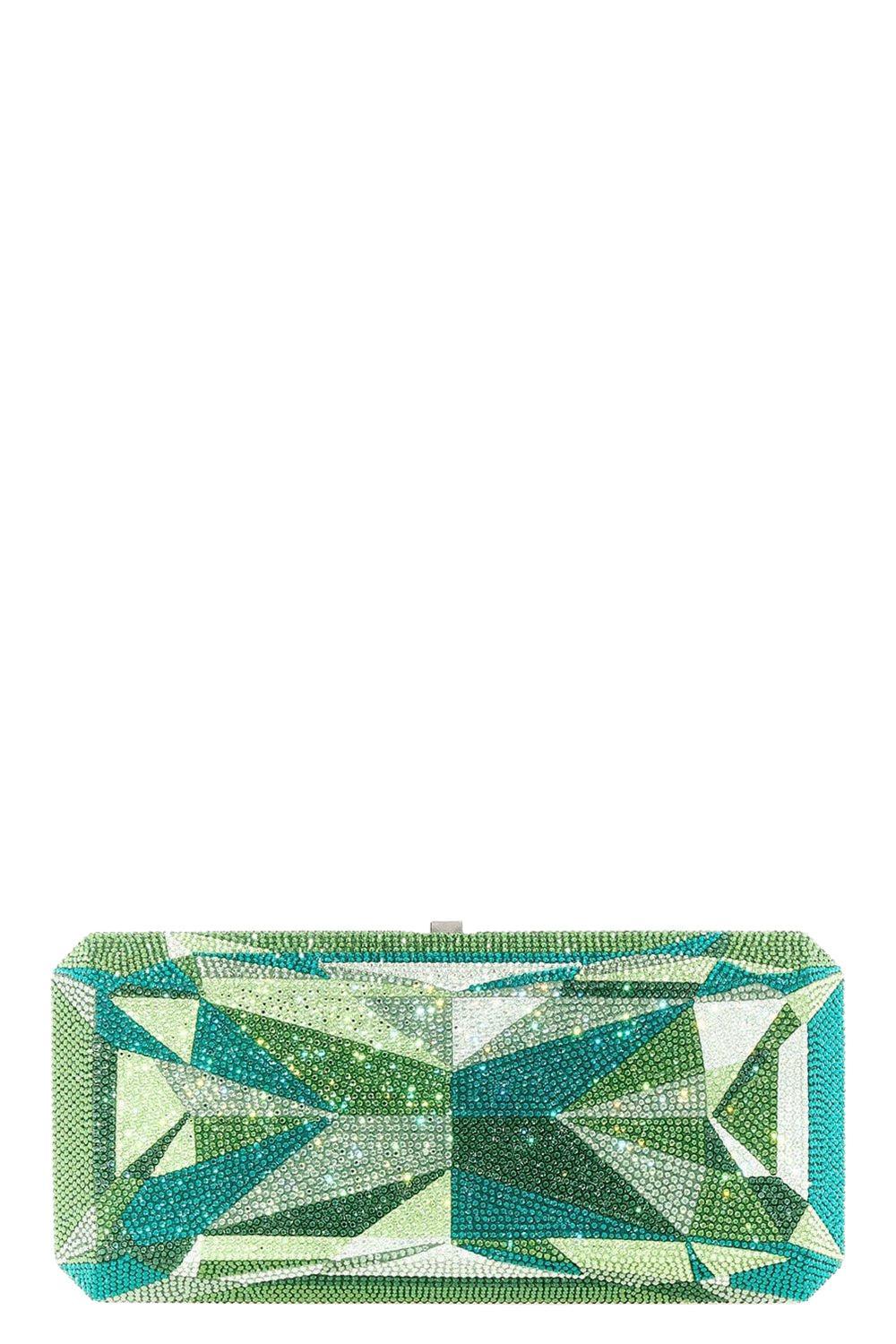Slim Rectangle Clutch - Emerald-EMERALD-HANDBAGCLUTCHES-JUDITH LEIBER