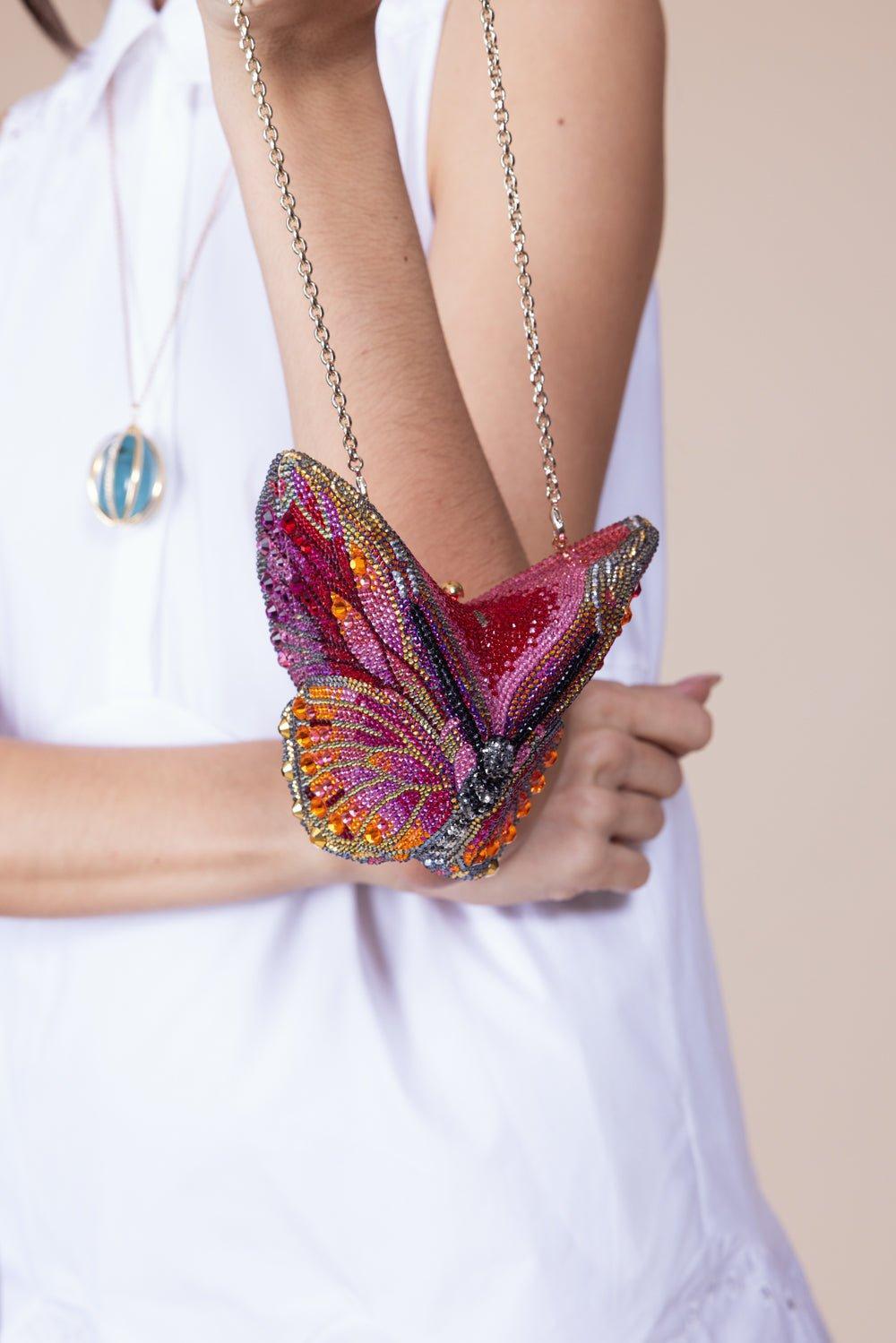 Butterfly Clutch Champagne Multi