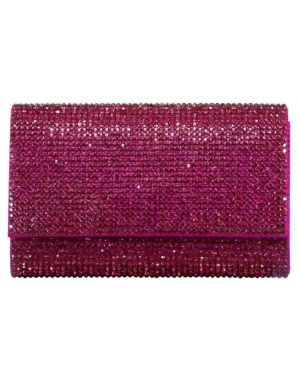 JUDITH LEIBER-Fizzy Fuchsia Crystal Clutch-FUCHSIA