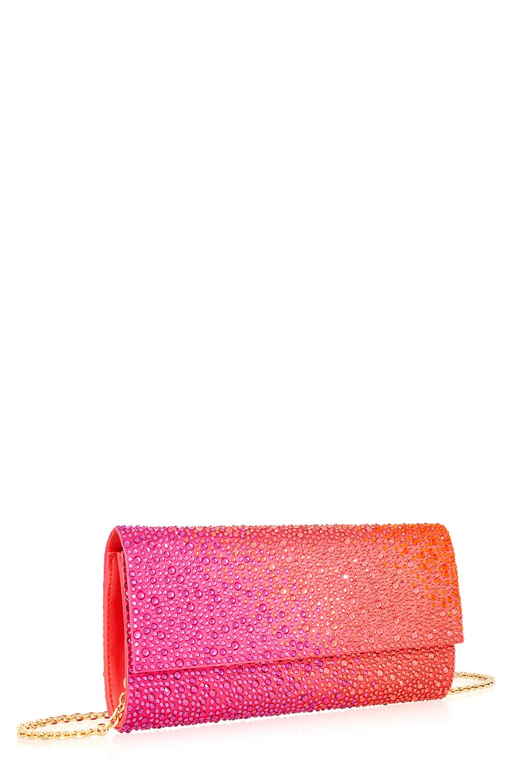 JUDITH LEIBER-Perry Crystal Caviar Clutch-GRDNTFLA