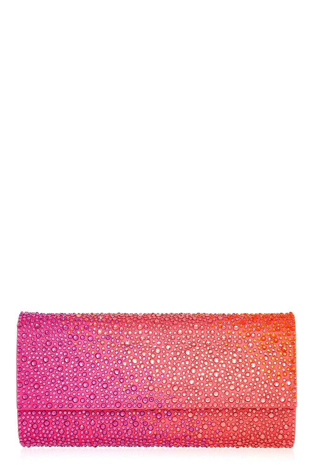 JUDITH LEIBER-Perry Crystal Caviar Clutch-GRDNTFLA