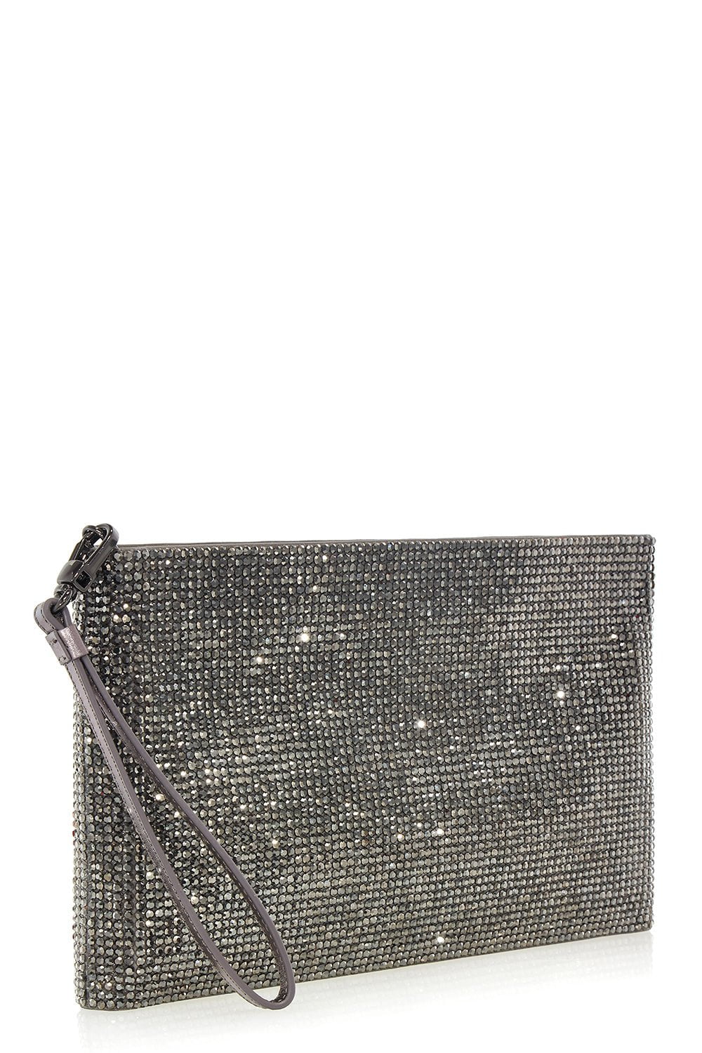 JUDITH LEIBER-Zip Pouch - Hematite-HEMATITE