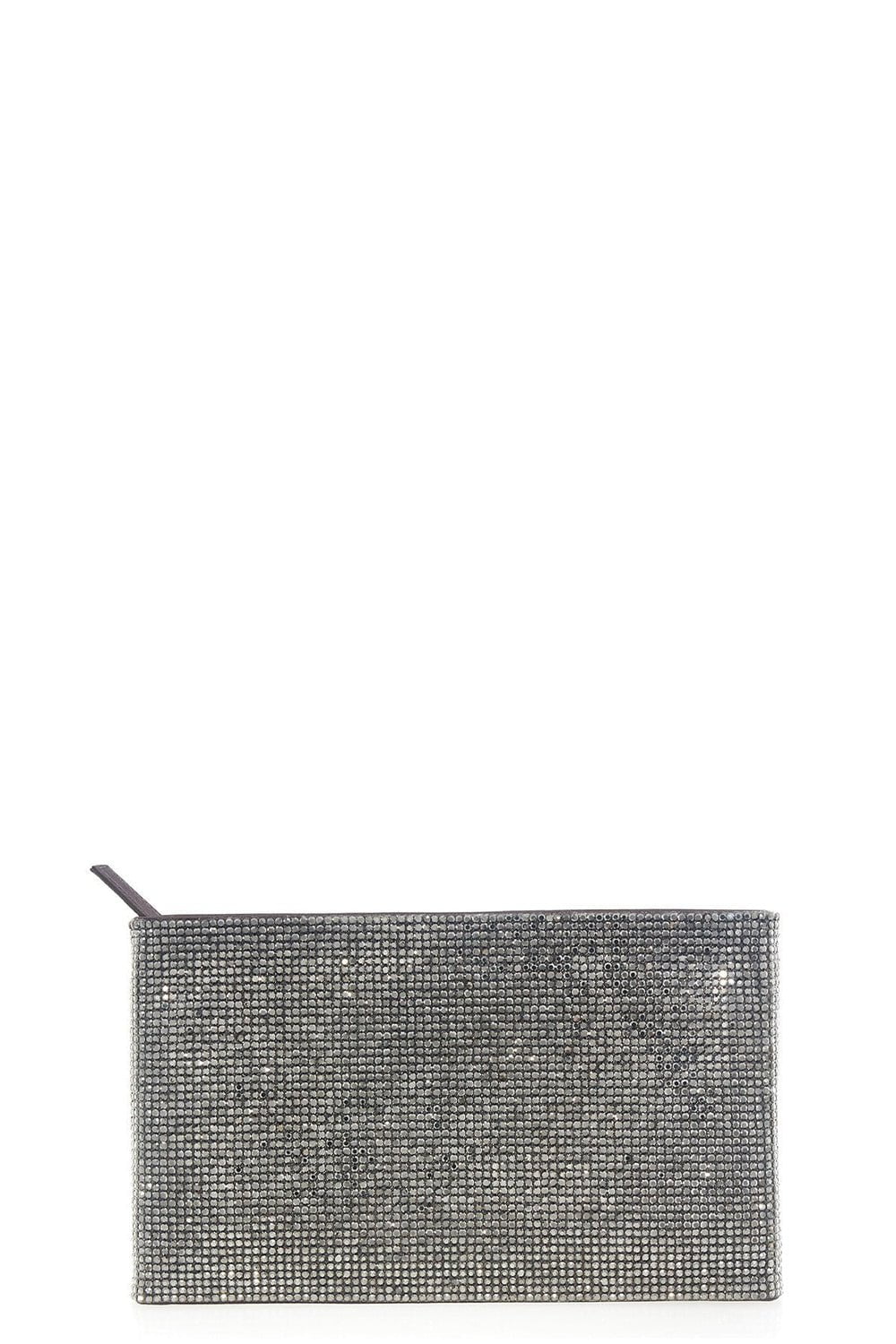 JUDITH LEIBER-Zip Pouch - Hematite-HEMATITE