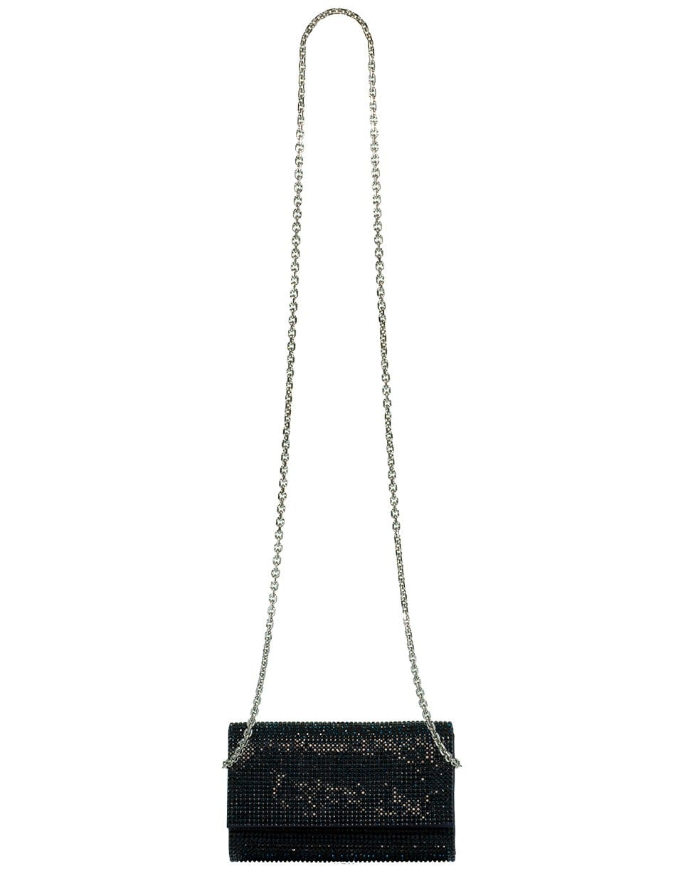 JUDITH LEIBER-Fizzy Navy Crystal Clutch-MIDNIGHT