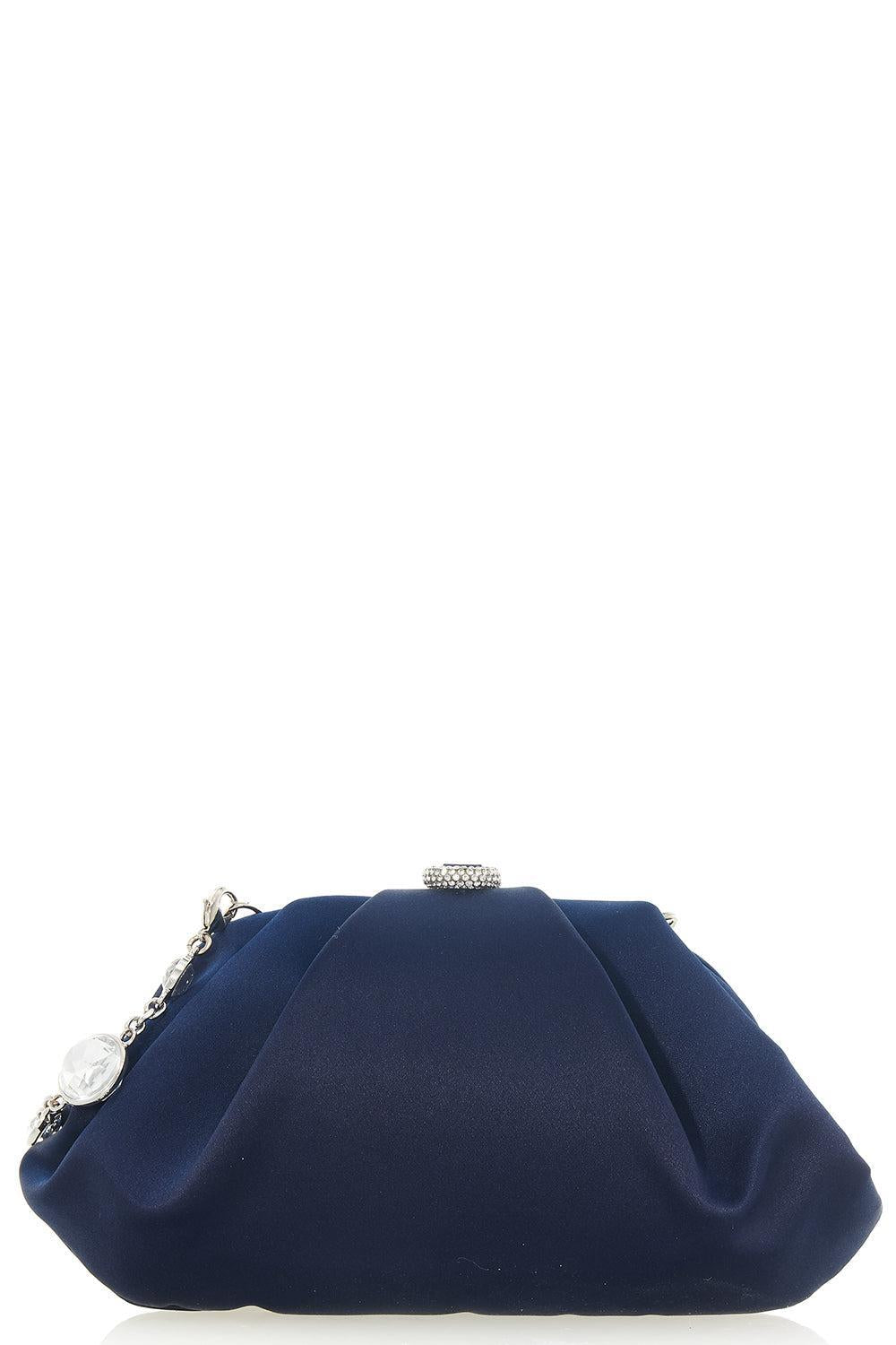 Gemma Satin Clutch-NAVY-HANDBAGCLUTCHES-JUDITH LEIBER