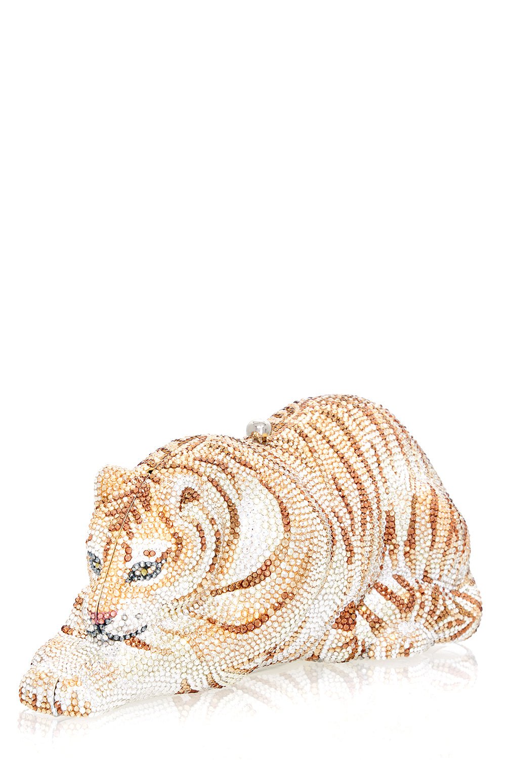 JUDITH LEIBER-Wildcat Golden Cub Bag-SILVER BLONDE MULTI