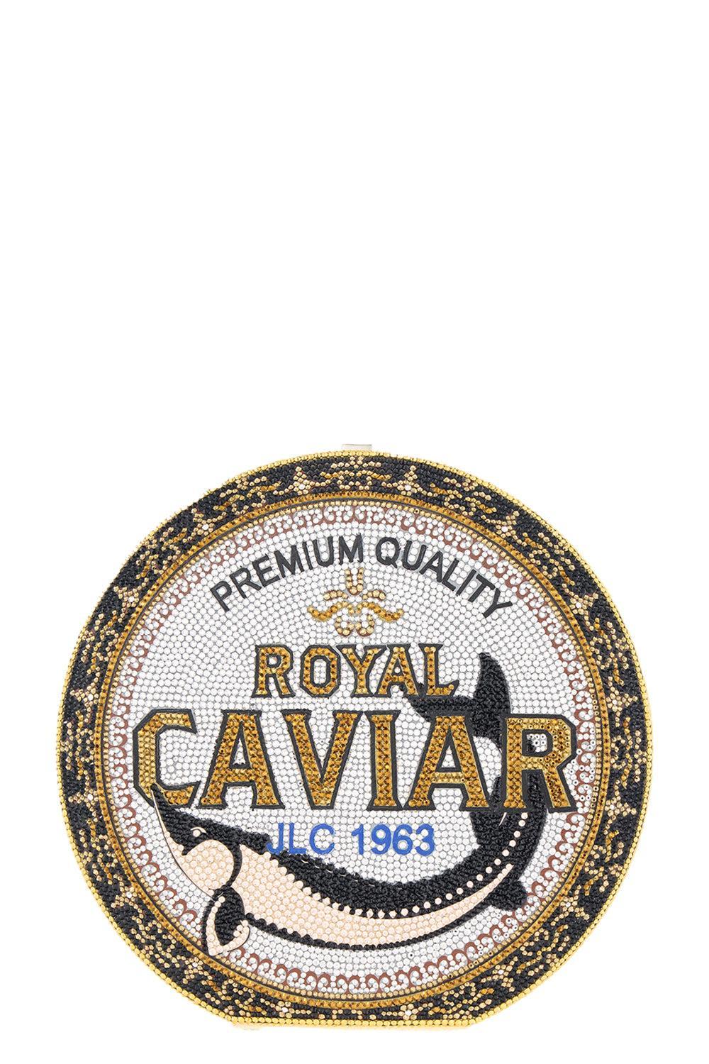 Disc Royal Caviar Clutch-SLVBKGLD-HANDBAGCLUTCHES-JUDITH LEIBER