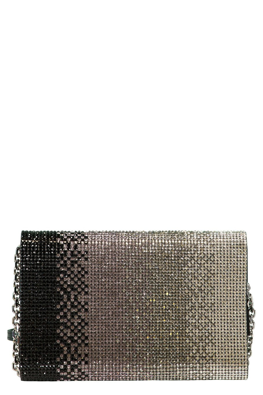 JUDITH LEIBER-Fizzoni Gradient Rhinestone Clutch-SLVMULTI