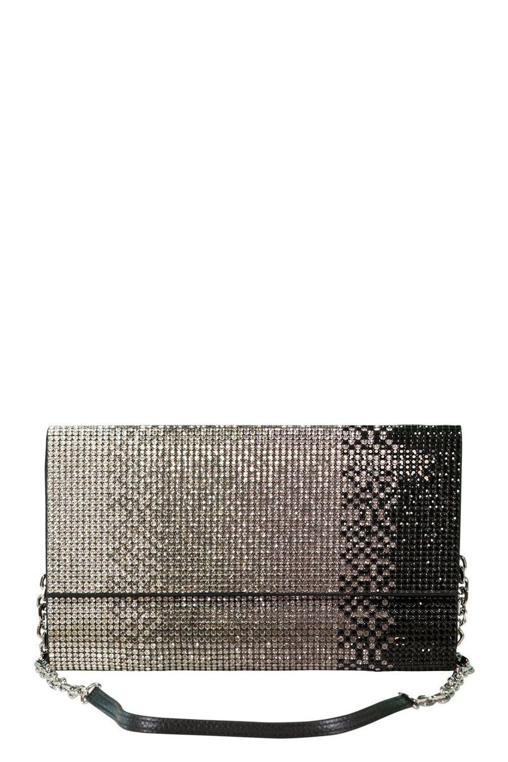 JUDITH LEIBER-Fizzoni Gradient Rhinestone Clutch-SLVMULTI
