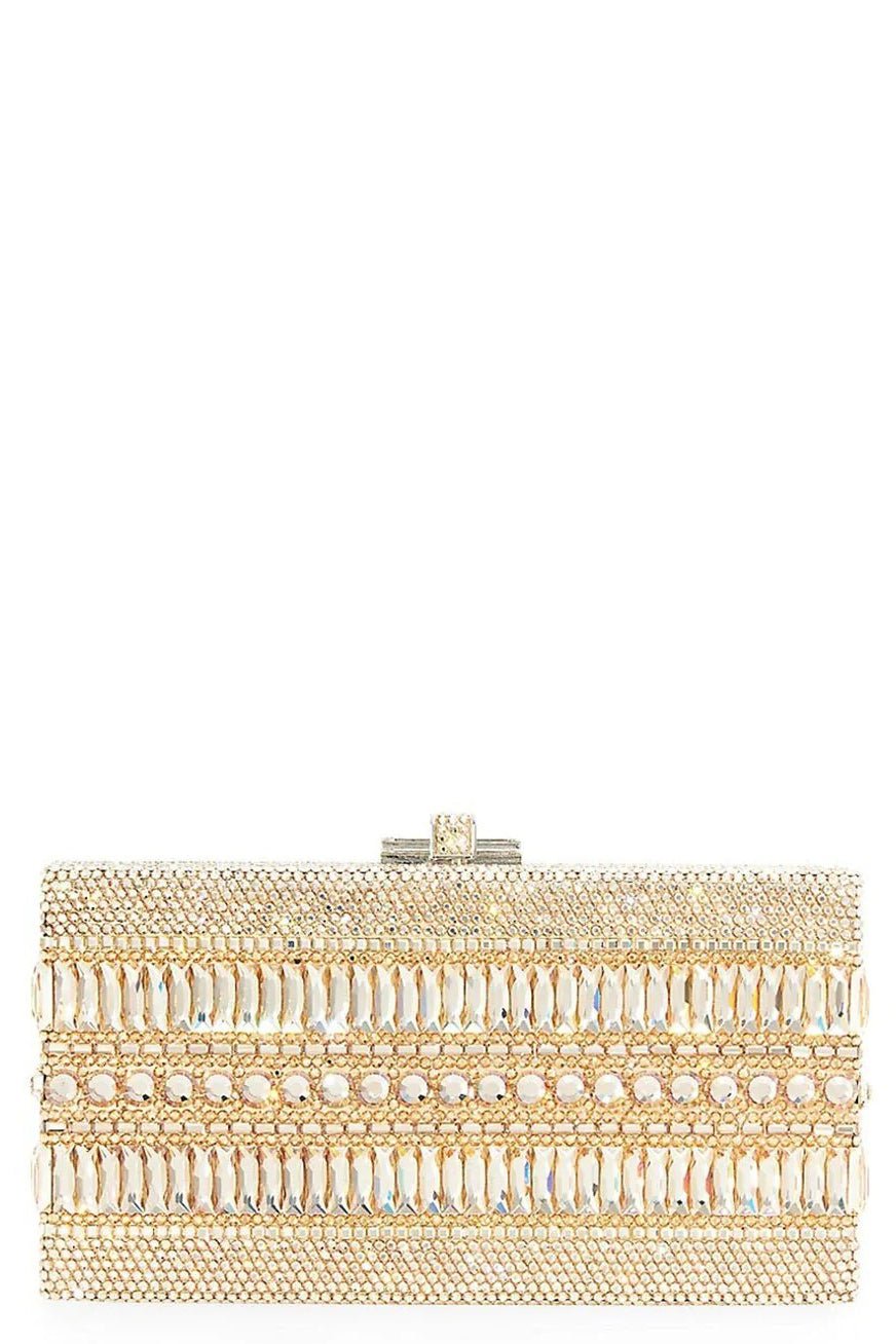JUDITH LEIBER-Rainbow Rectangle Clutch-SLVPROSC