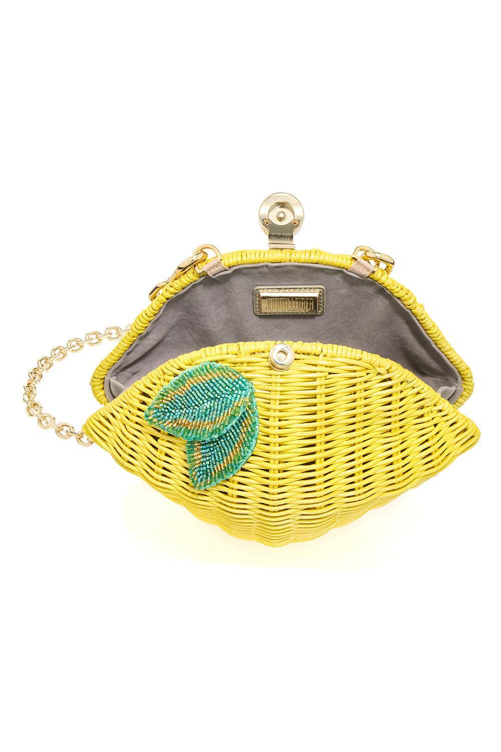 Lemon Basket Clutch-YELLOW-O/S-HANDBAGCLUTCHES-JUDITH LEIBER