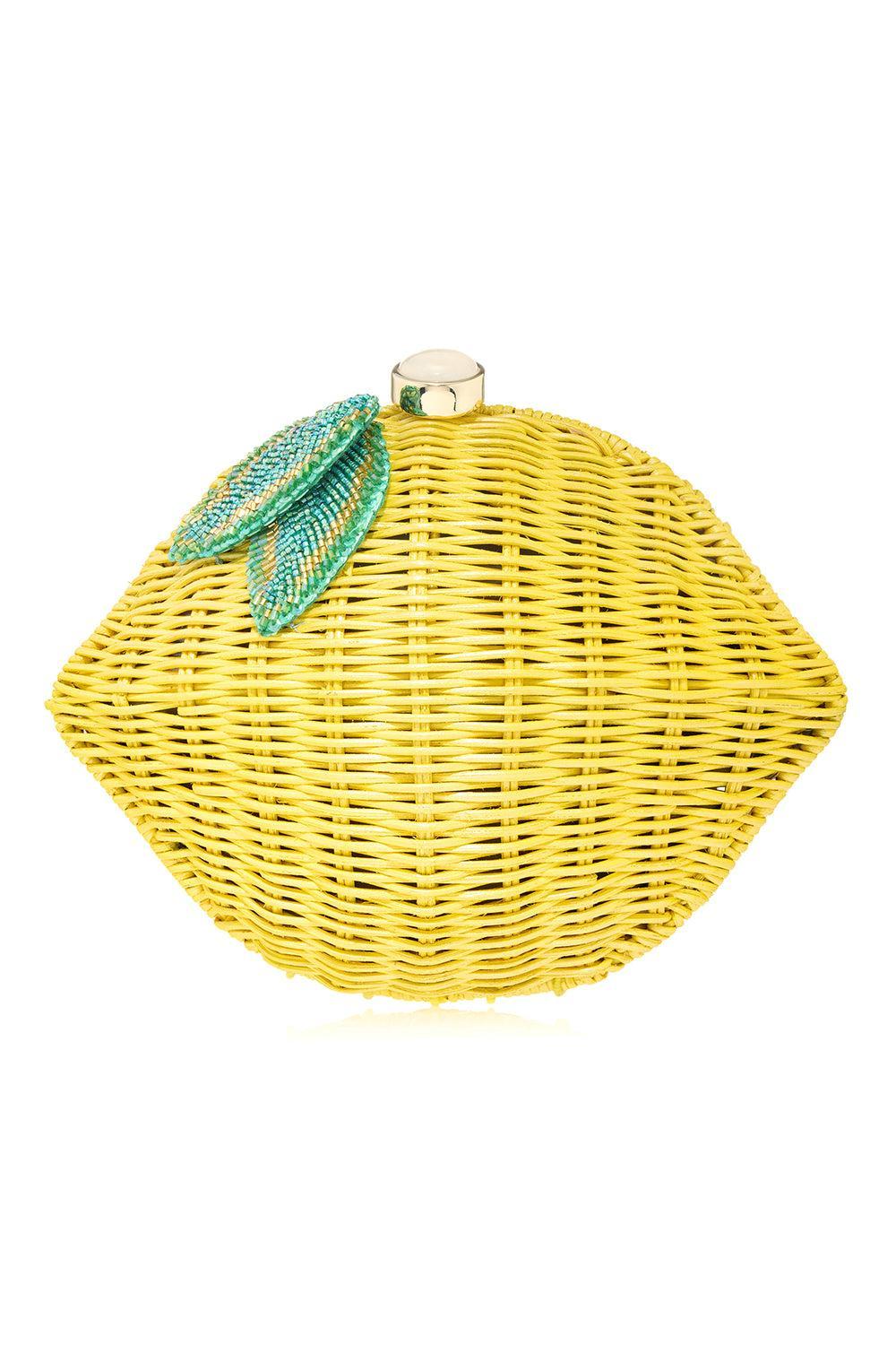 Lemon Basket Clutch-YELLOW-O/S-HANDBAGCLUTCHES-JUDITH LEIBER