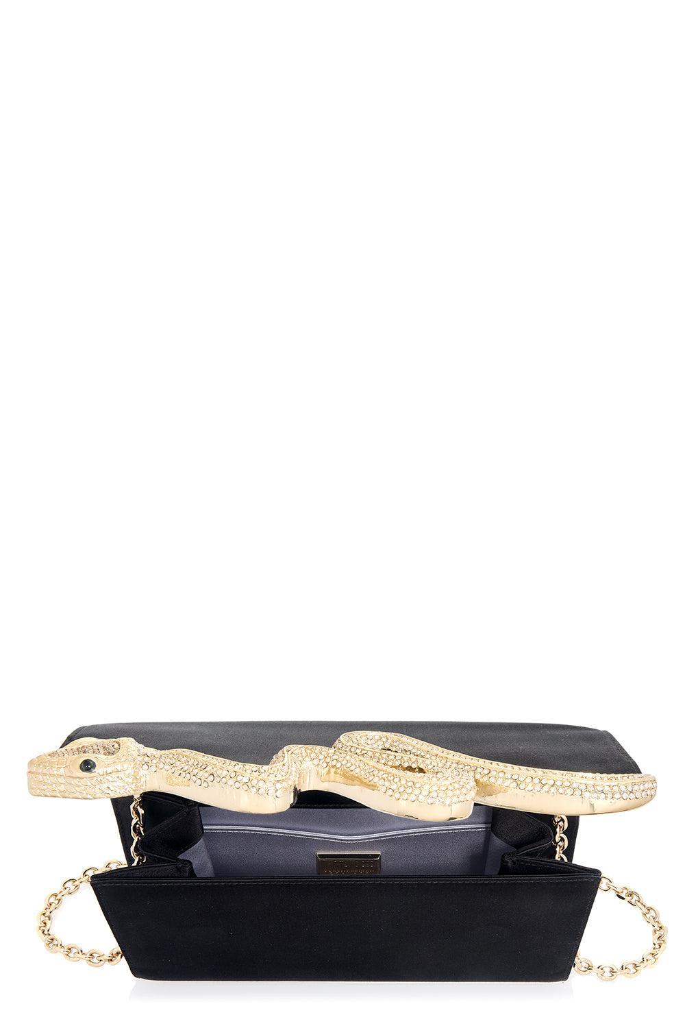 SERPENT FIZZONI CLUTCH-CHMP/BLK-O/S-HANDBAGEVENING-JUDITH LEIBER