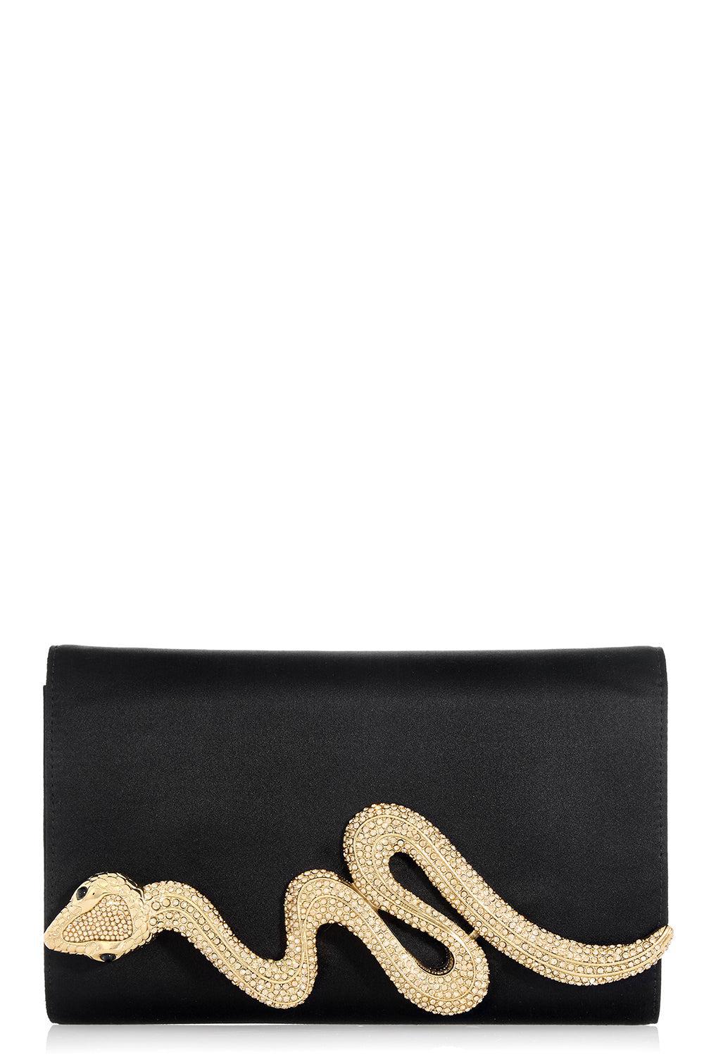 SERPENT FIZZONI CLUTCH-CHMP/BLK-O/S-HANDBAGEVENING-JUDITH LEIBER
