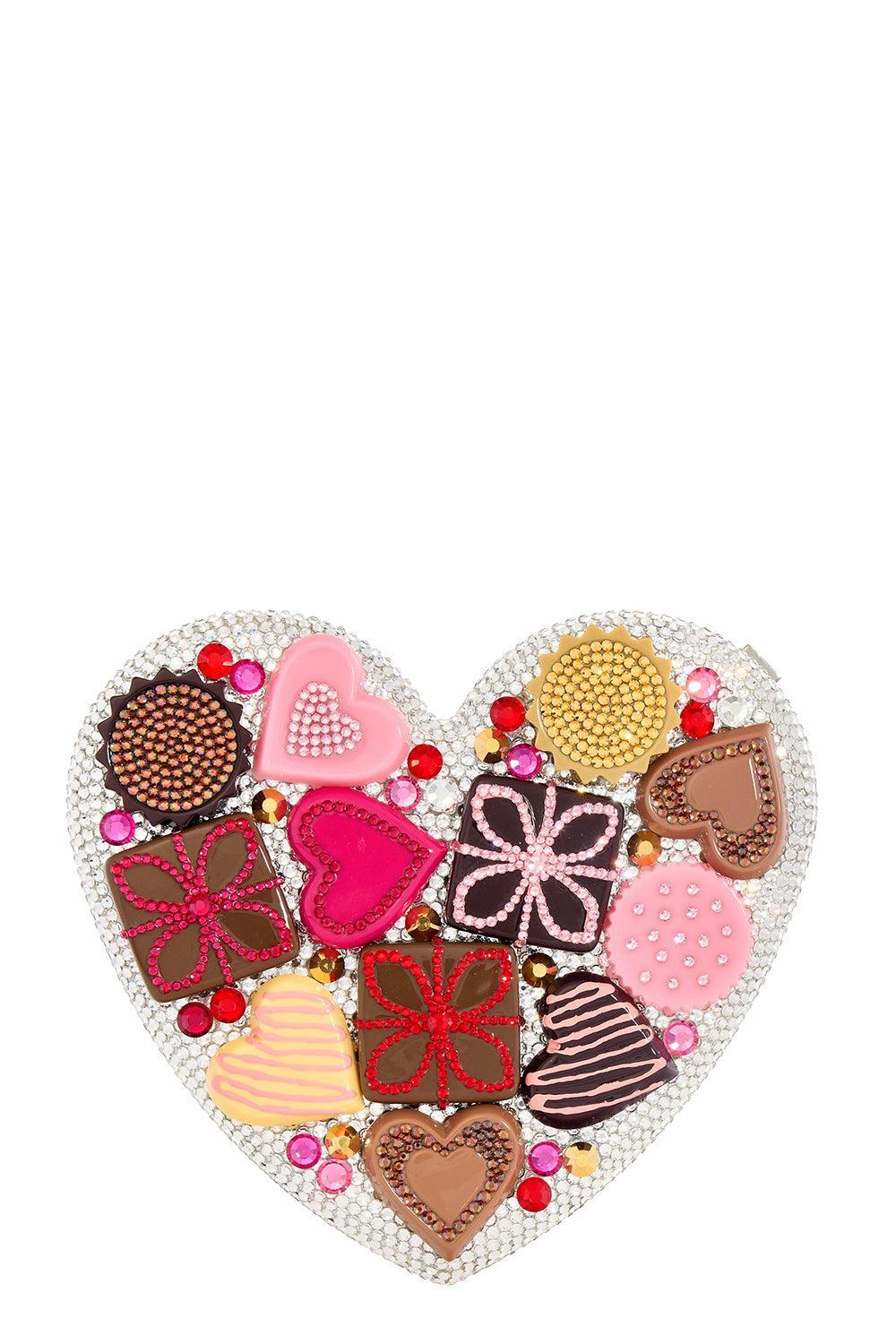 Heart Chocolate Box-SILVERML-O/S-HANDBAGEVENING-JUDITH LEIBER