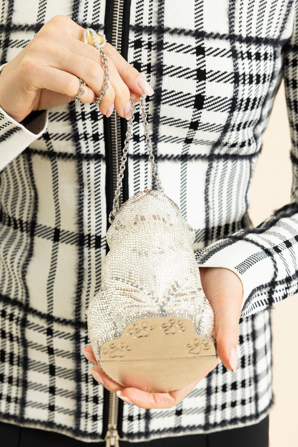 Kitten Cloud Clutch-SILVER-HANDBAGEVENING-JUDITH LEIBER