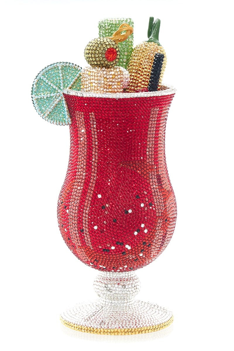 JUDITH LEIBER-Bloody Mary Cocktail Clutch-SILVER MULTI
