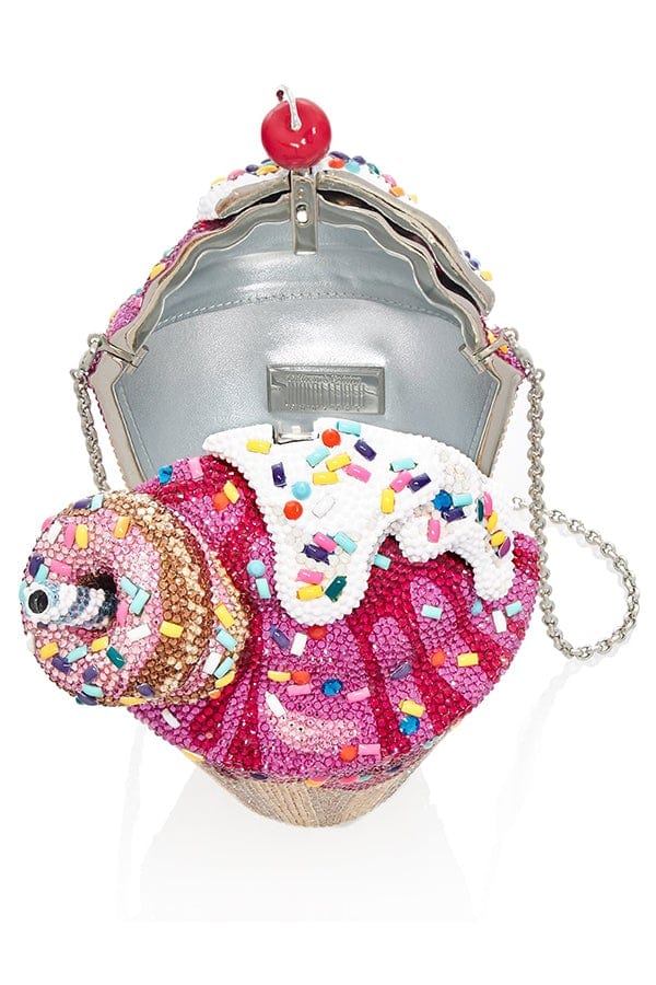 JUDITH LEIBER-Milkshake Clutch-SILVER MULTI