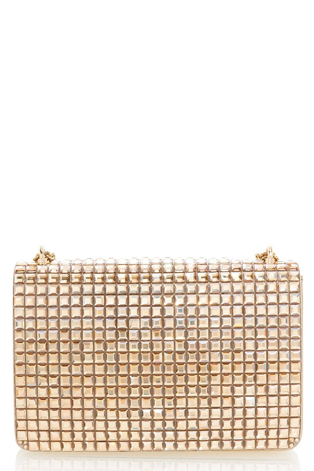 JUDITH LEIBER-Cricket Squares Bag - Champagne Prosecco-CHMPRSCO