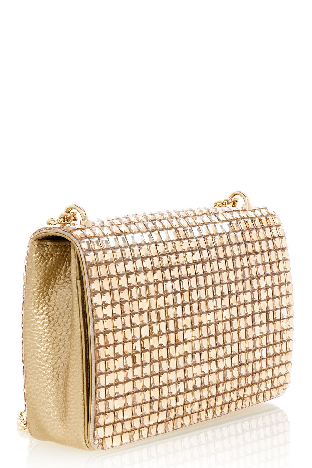 JUDITH LEIBER-Cricket Squares Bag - Champagne Prosecco-CHMPRSCO