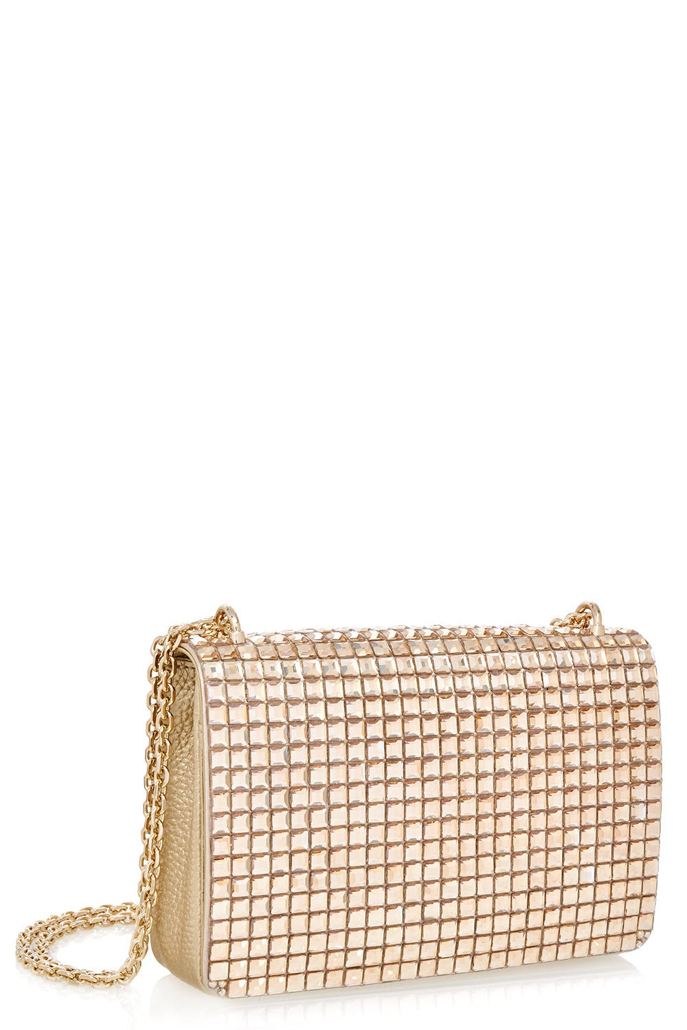 JUDITH LEIBER-Cricket Squares Bag - Champagne Prosecco-CHMPRSCO