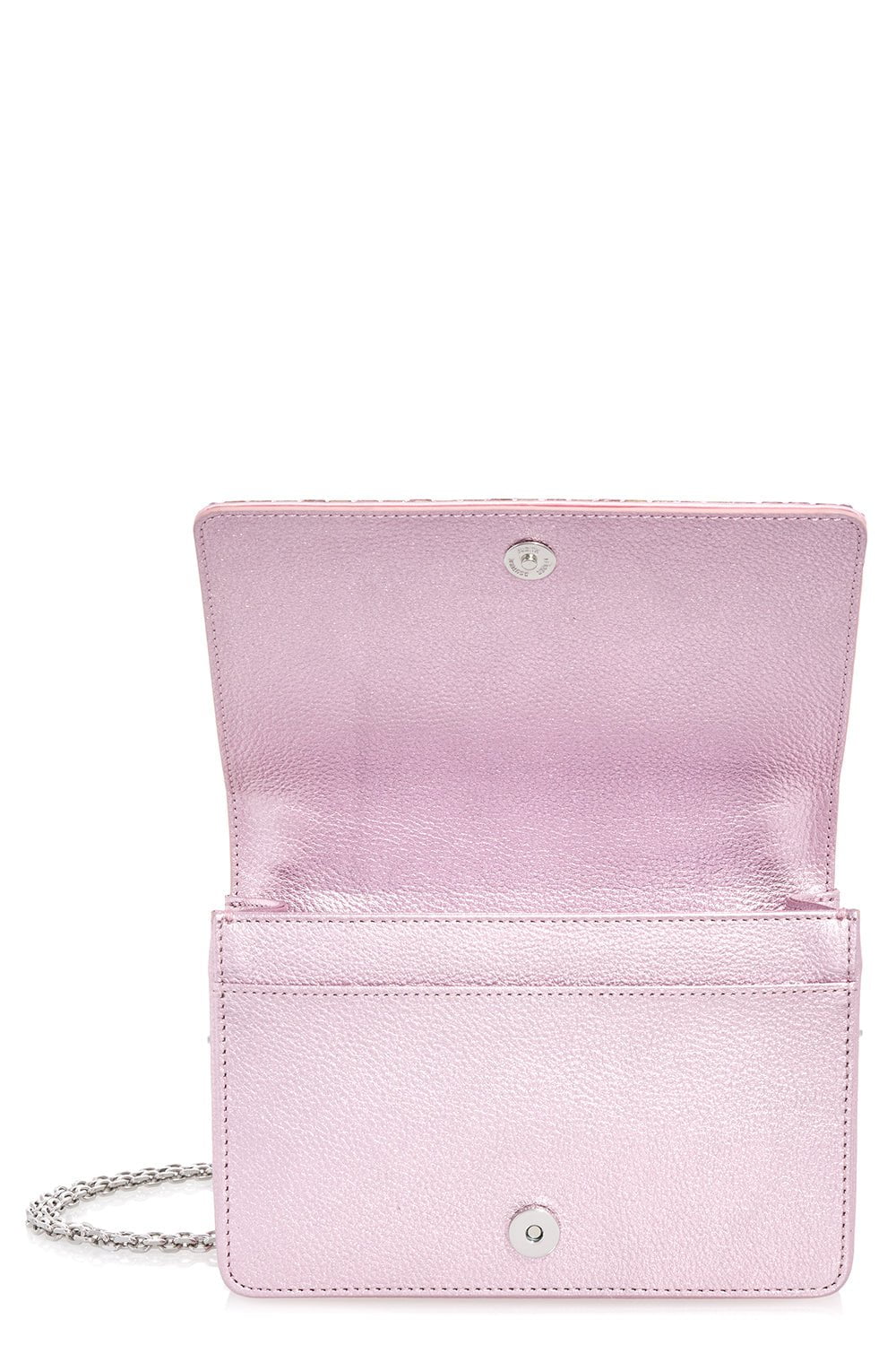 JUDITH LEIBER-Cricket Squares Bag - Silver Light Rose-LIGHT ROSE