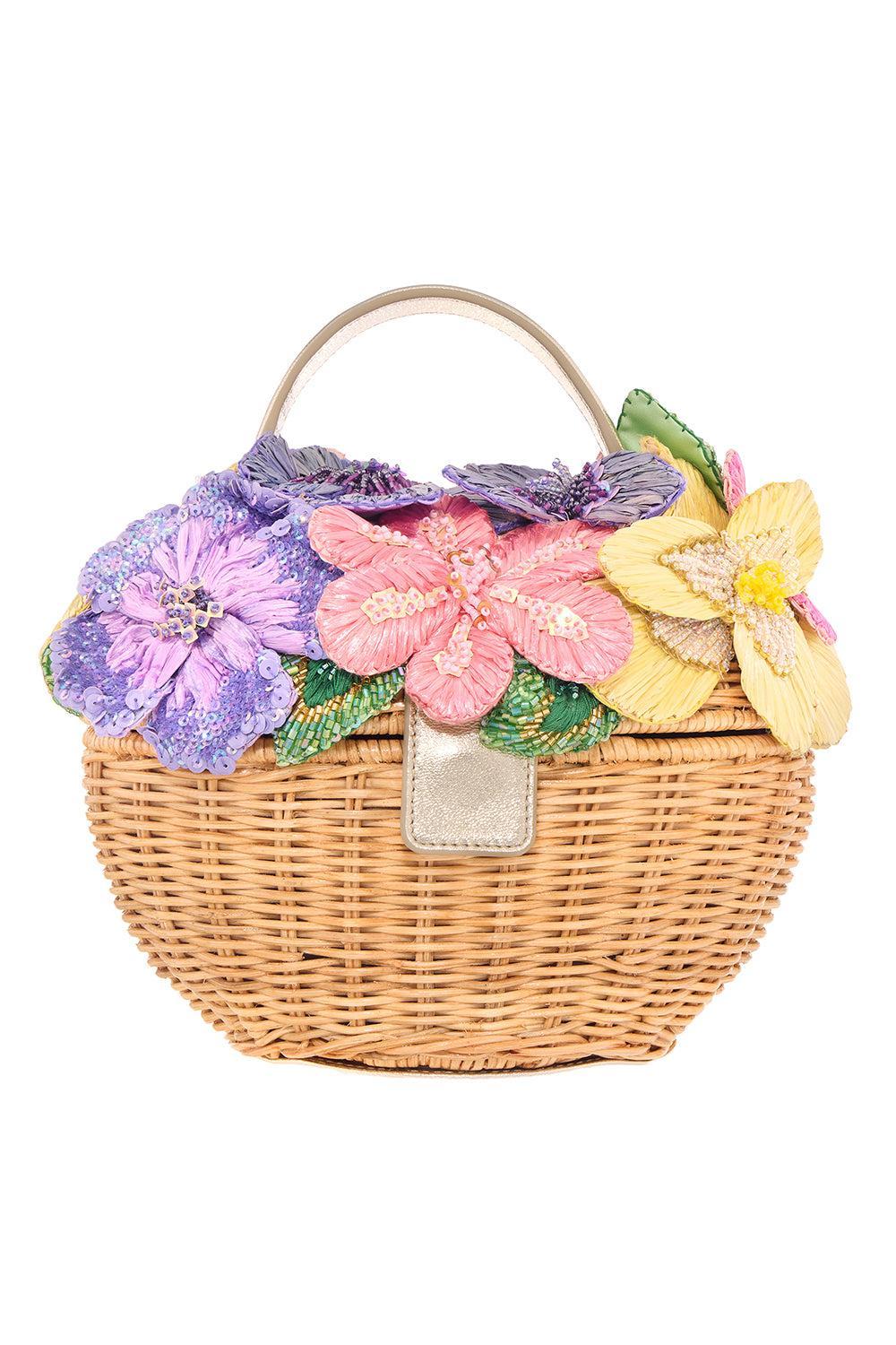 Dorothy Flower Basket Bag-FLORAL-O/S-HANDBAGTOP HANDLE-JUDITH LEIBER