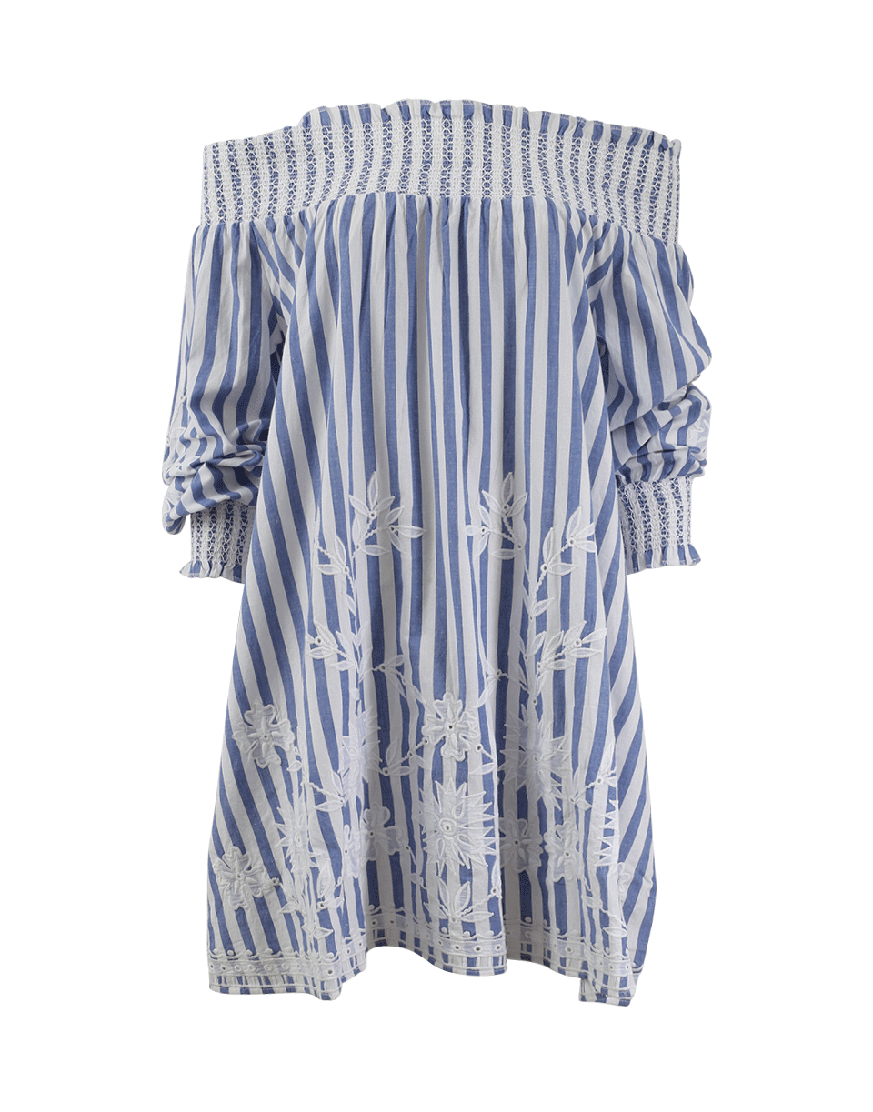 JULIET DUNN-Off Shoulder Eyelet Dress-