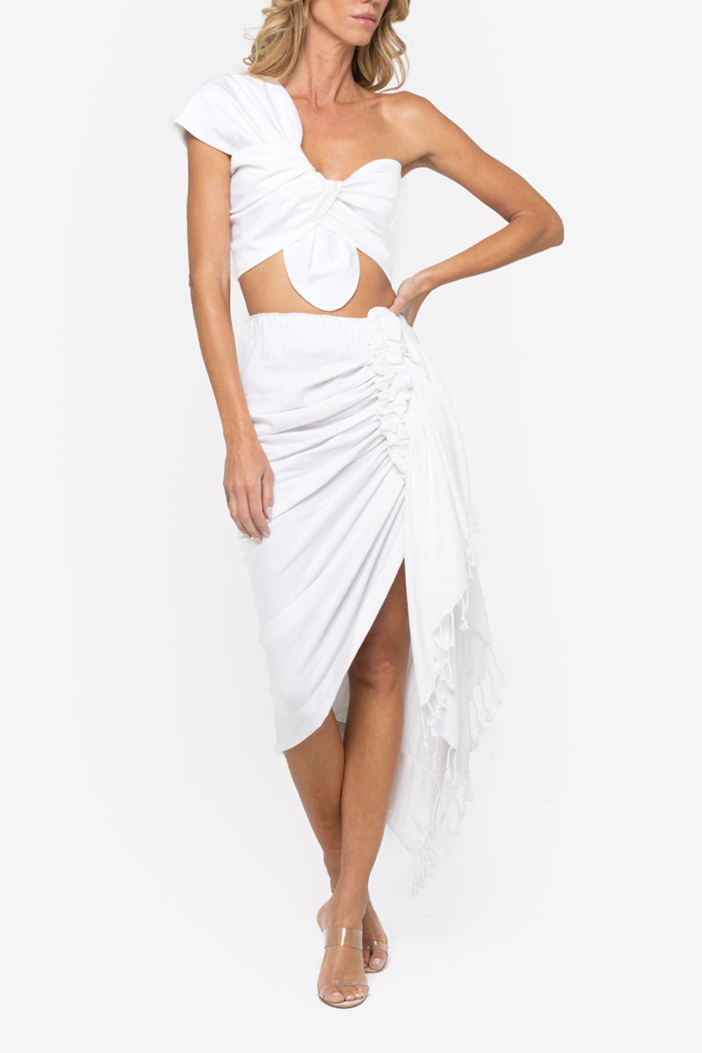 Tulum Skirt - White CLOTHINGSKIRTMIDI JBQ   