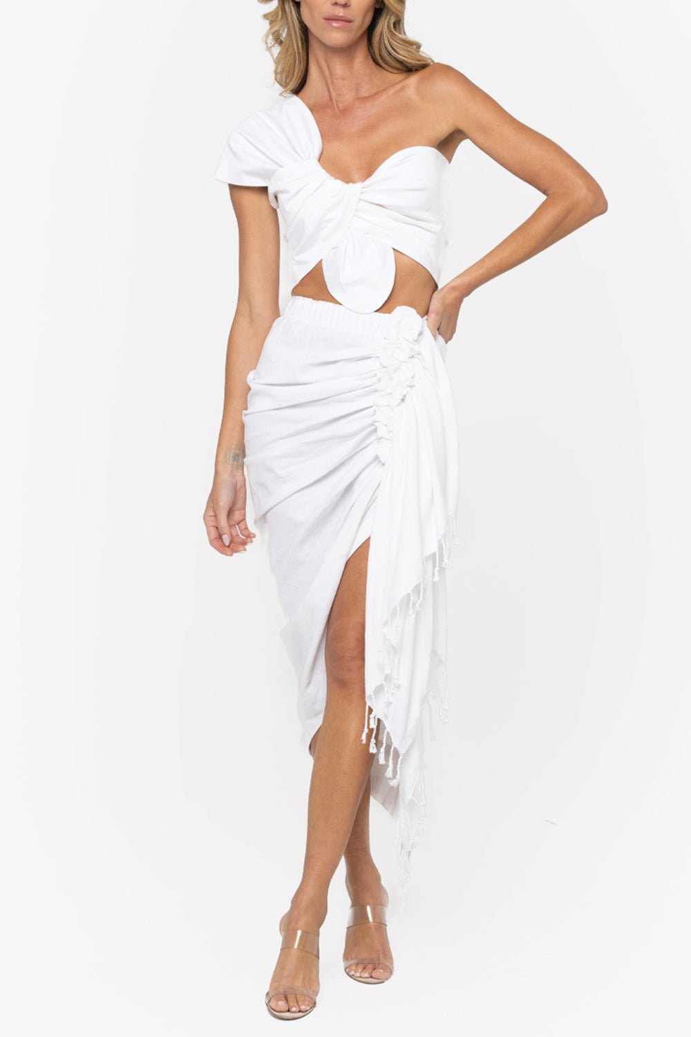 Tulum Skirt - White CLOTHINGSKIRTMIDI JBQ   