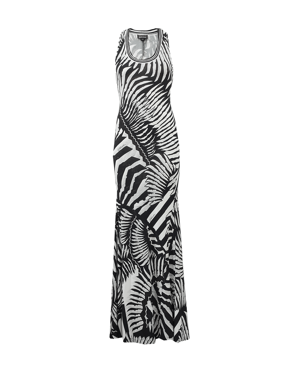 JUST CAVALLI-Fern Patterened Mermaid Dress-