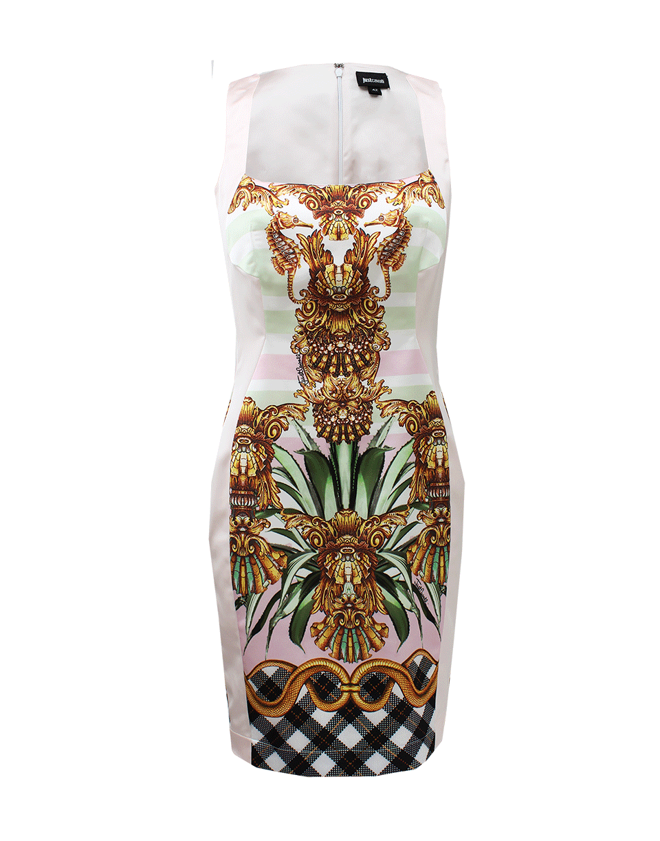 JUST CAVALLI-Seahorse Back Zip Dress-