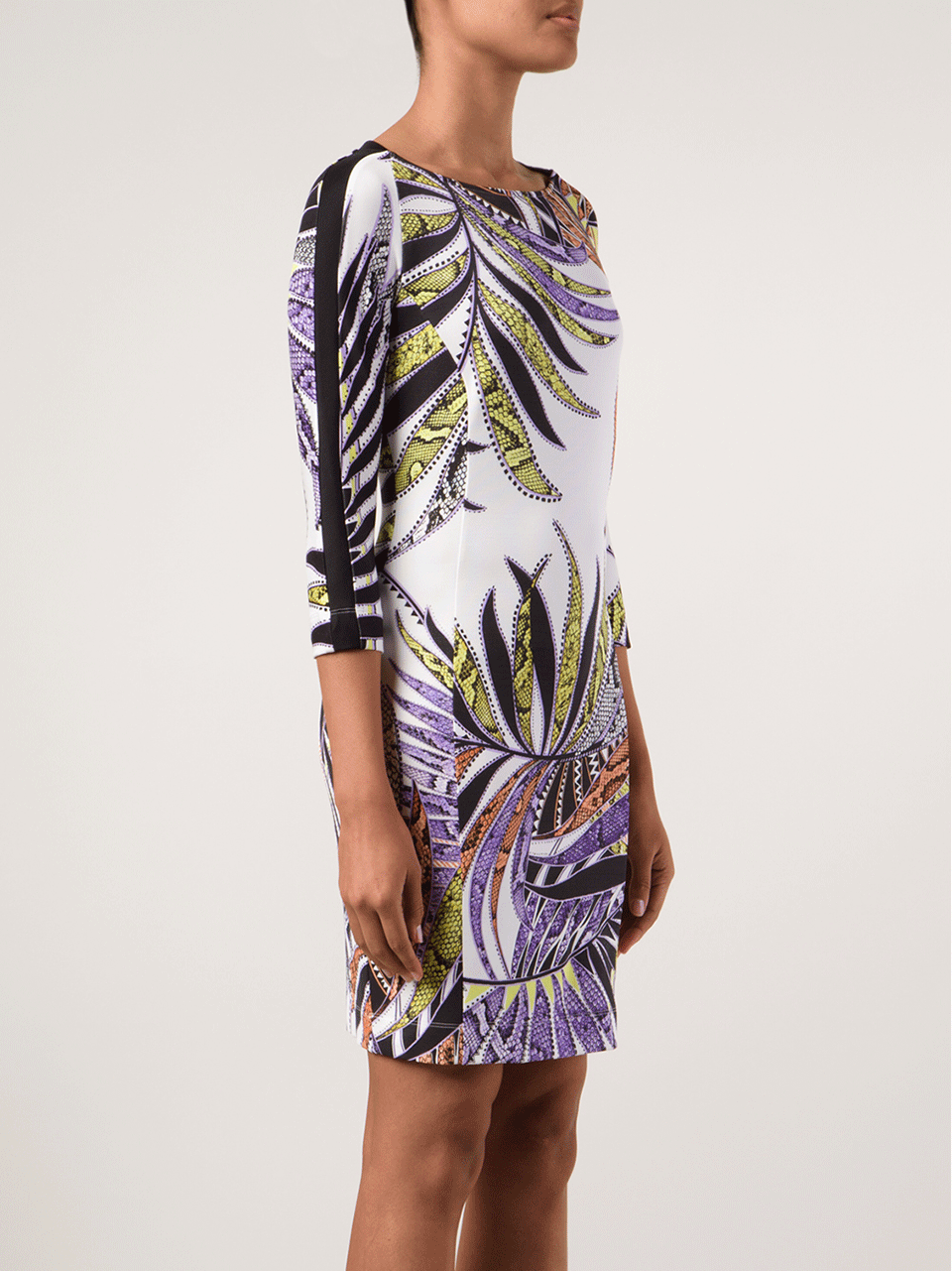 JUST CAVALLI-Back Cutout Print Dress-