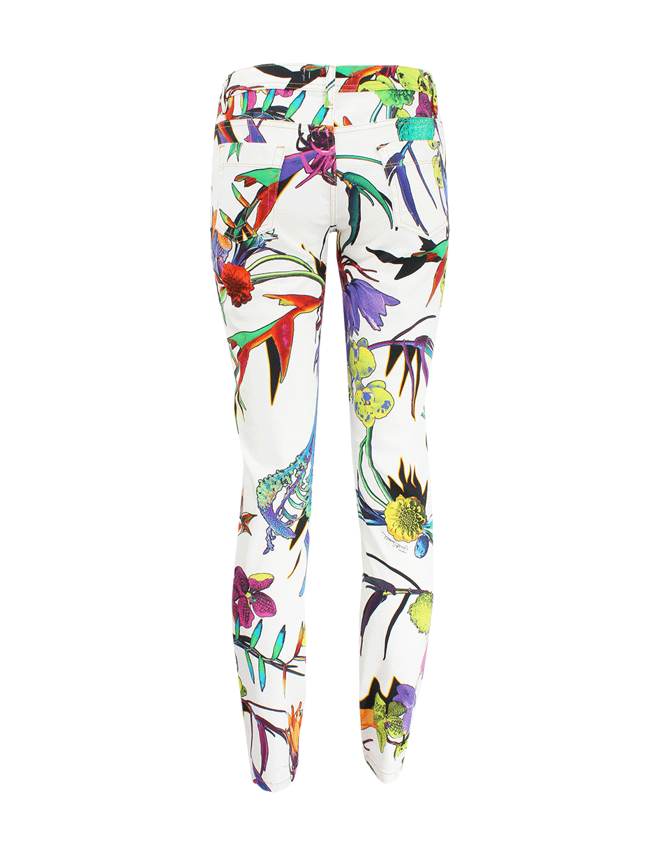 JUST CAVALLI-Flower Print Jeans-