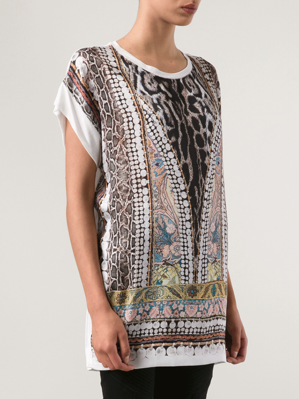 JUST CAVALLI-Printed Front Top-