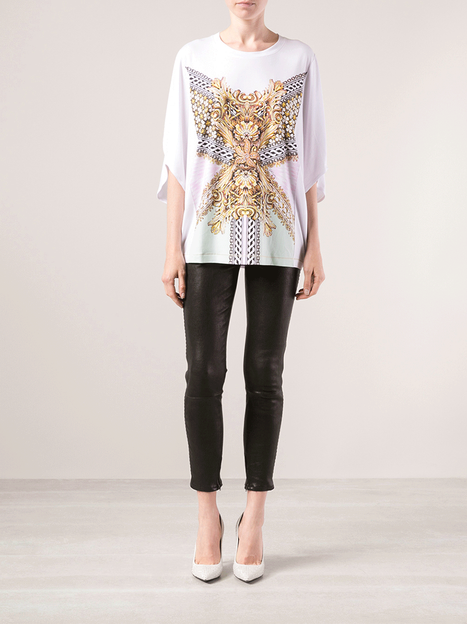 JUST CAVALLI-Dolman Sleeve Print T-Shirt-