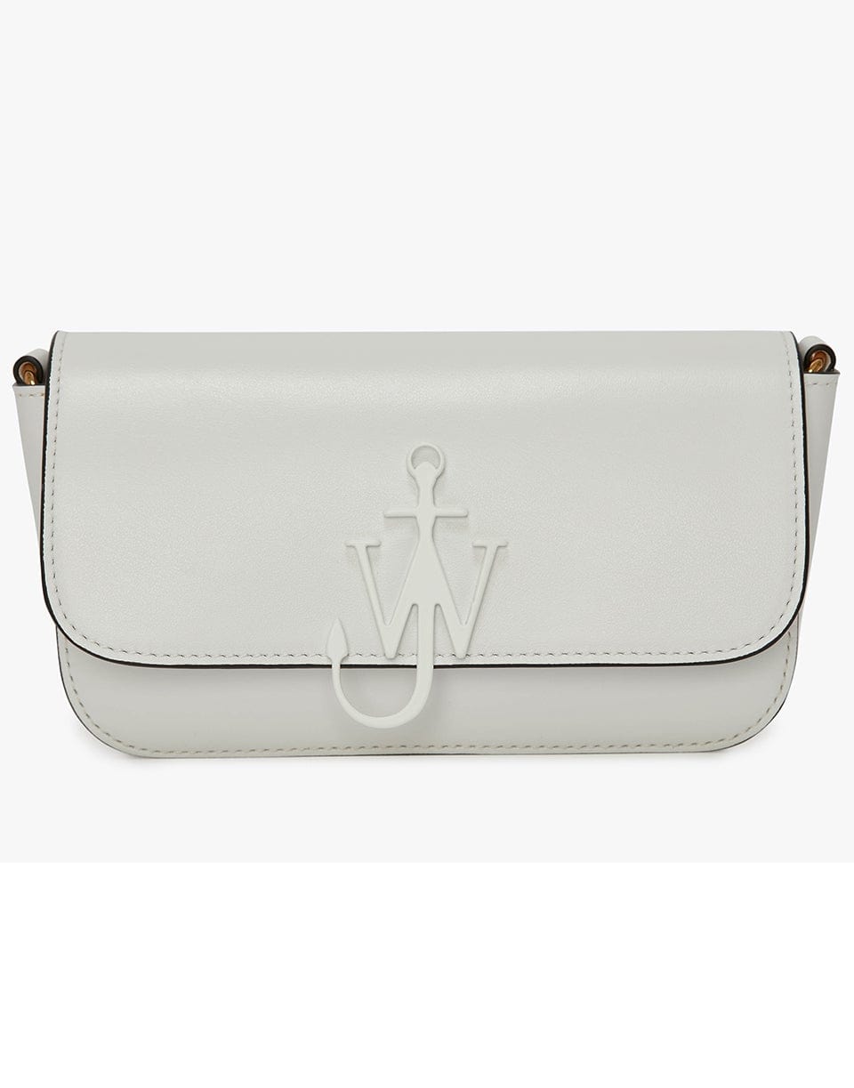 JW ANDERSON-Chain Baguette Anchor Bag - White-WHITE