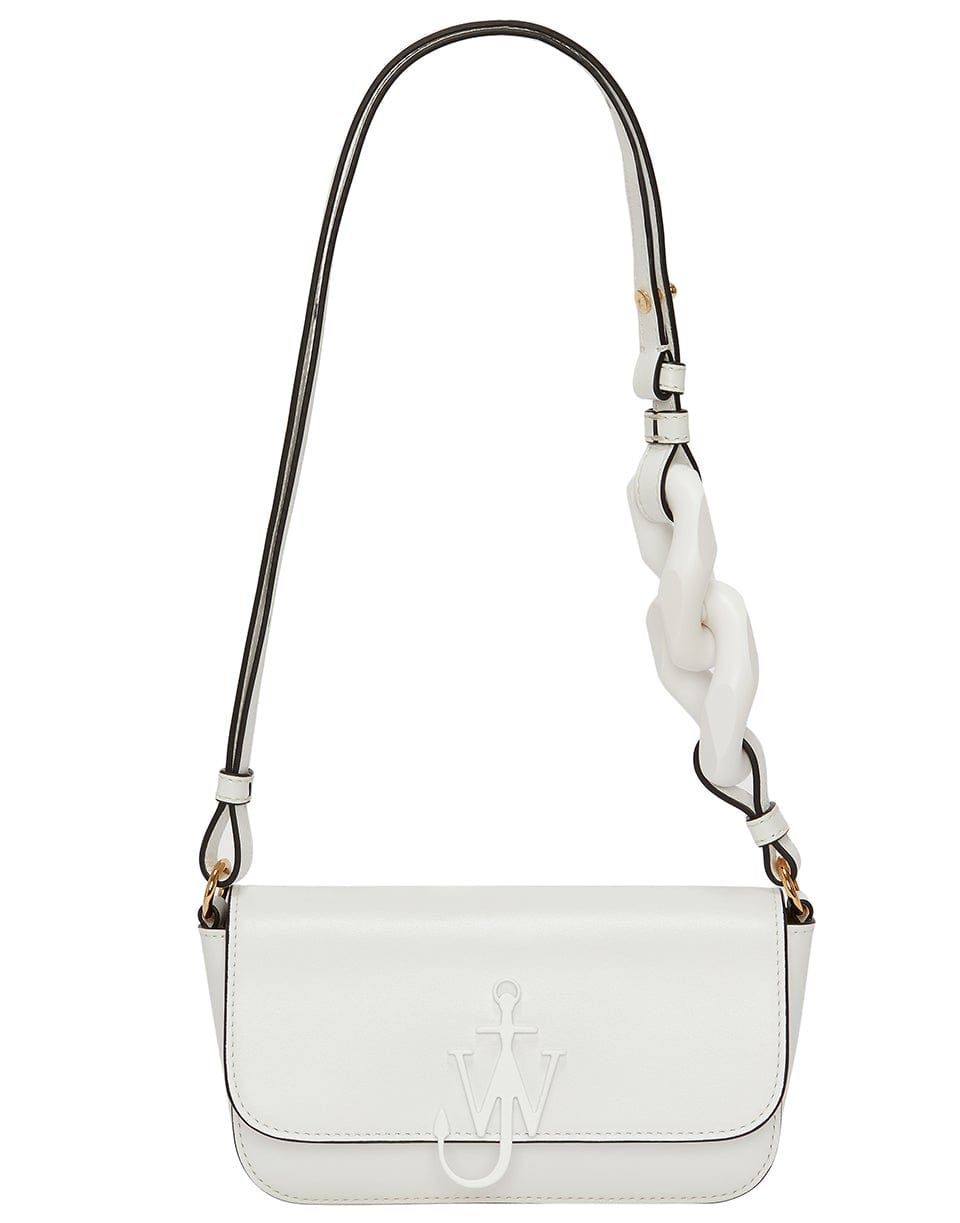 JW ANDERSON-Chain Baguette Anchor Bag - White-WHITE