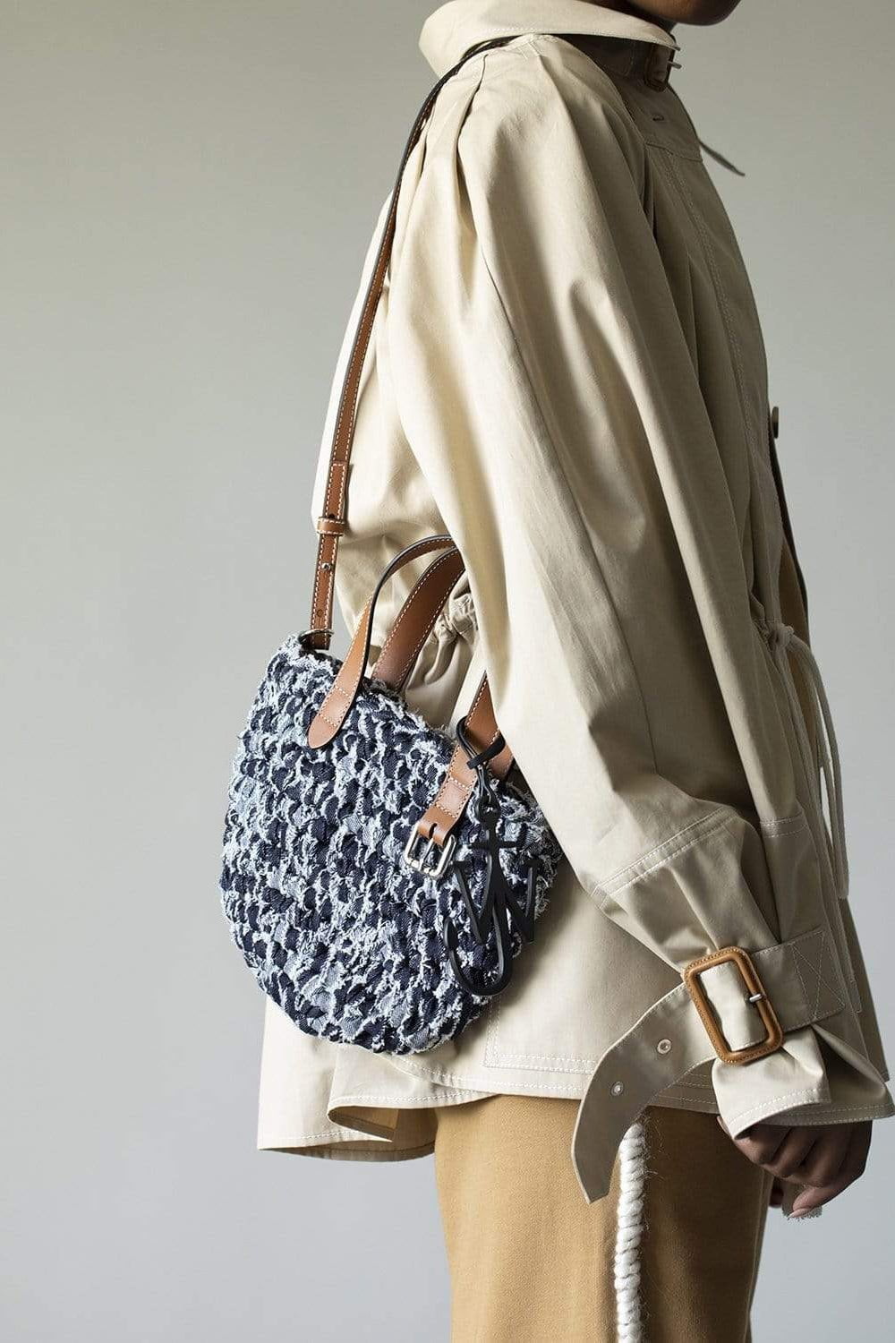 JW ANDERSON-Blue Mini Belt Tote Bag-BLUE