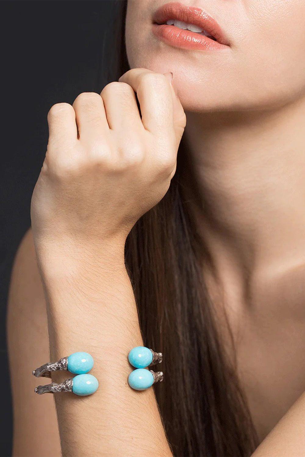K. BRUNINI-Large Twig Cuff-SILVER
